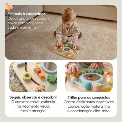 Trilha com contas deslizantes
